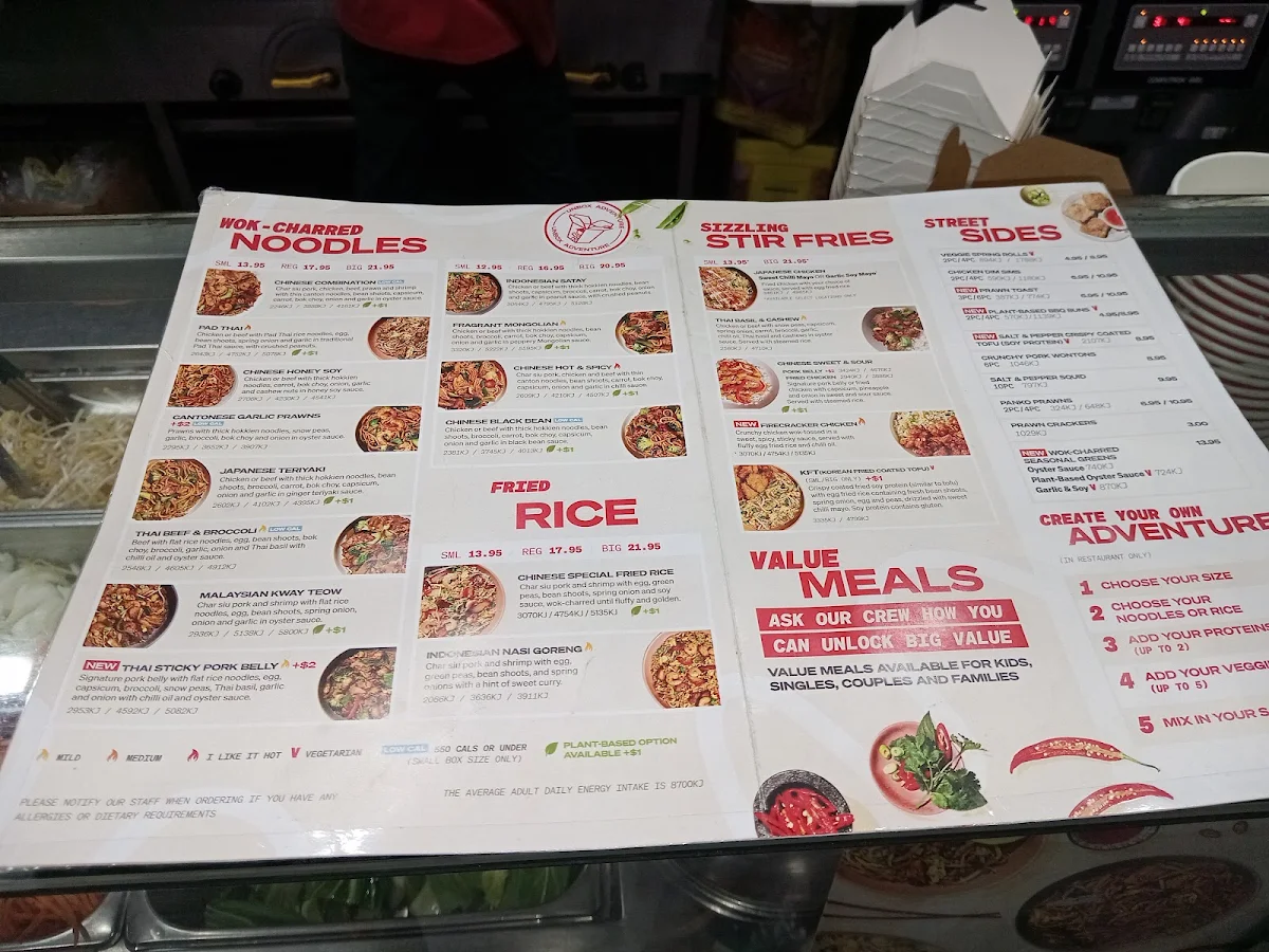 Menu, Noodle Box Port Melbourne