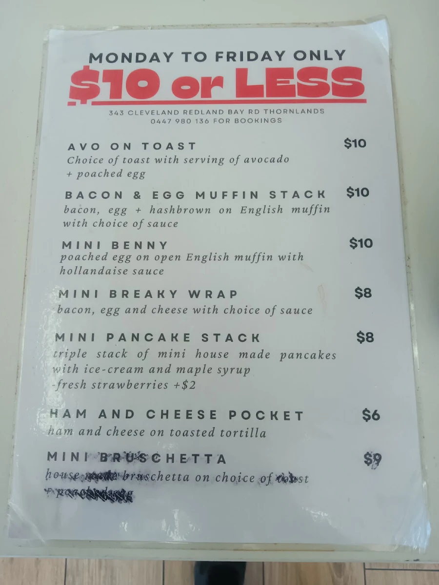 Menu, Schmoffee