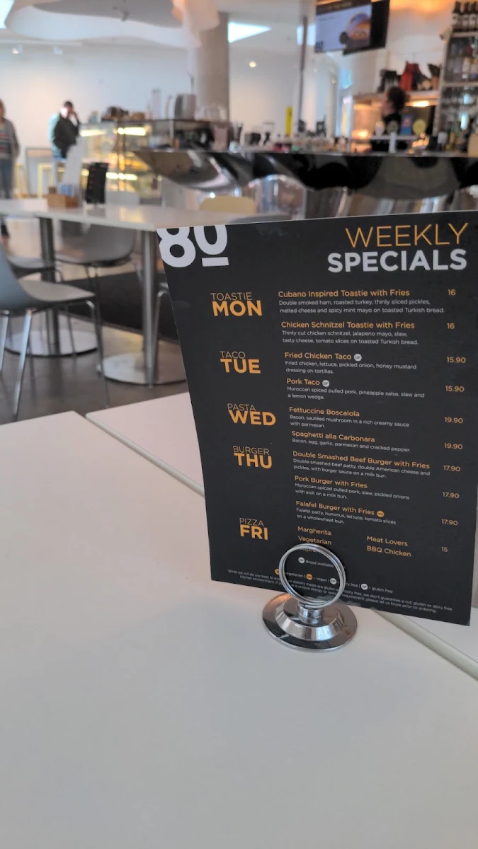 Menu, 80 Bar & Cafe