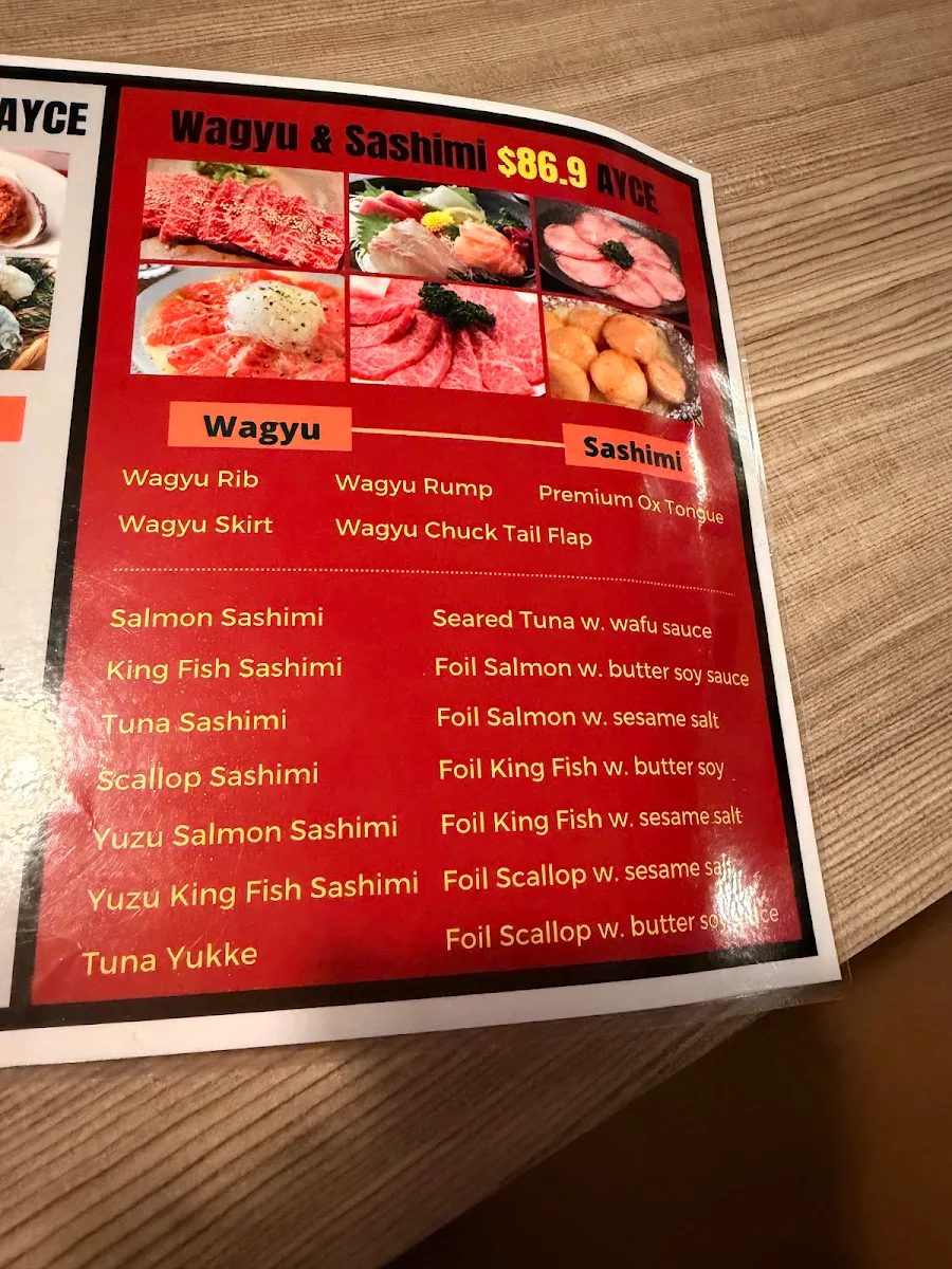 Menu, NIKAIDO Mascot Japanese Yakiniku BBQ in Adina Hotel