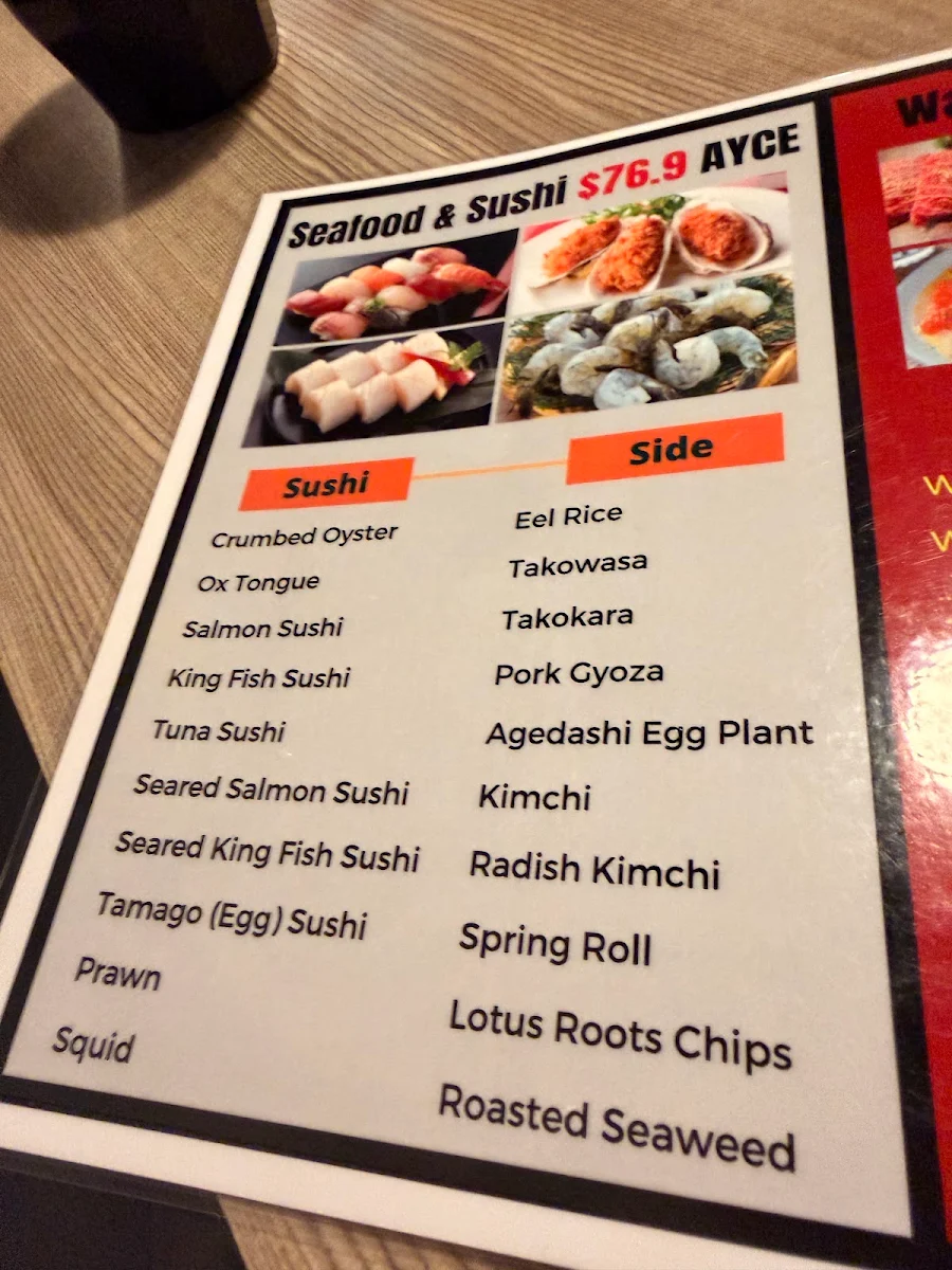 Menu, NIKAIDO Mascot Japanese Yakiniku BBQ in Adina Hotel