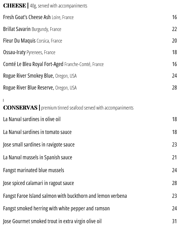 Menu, CODA