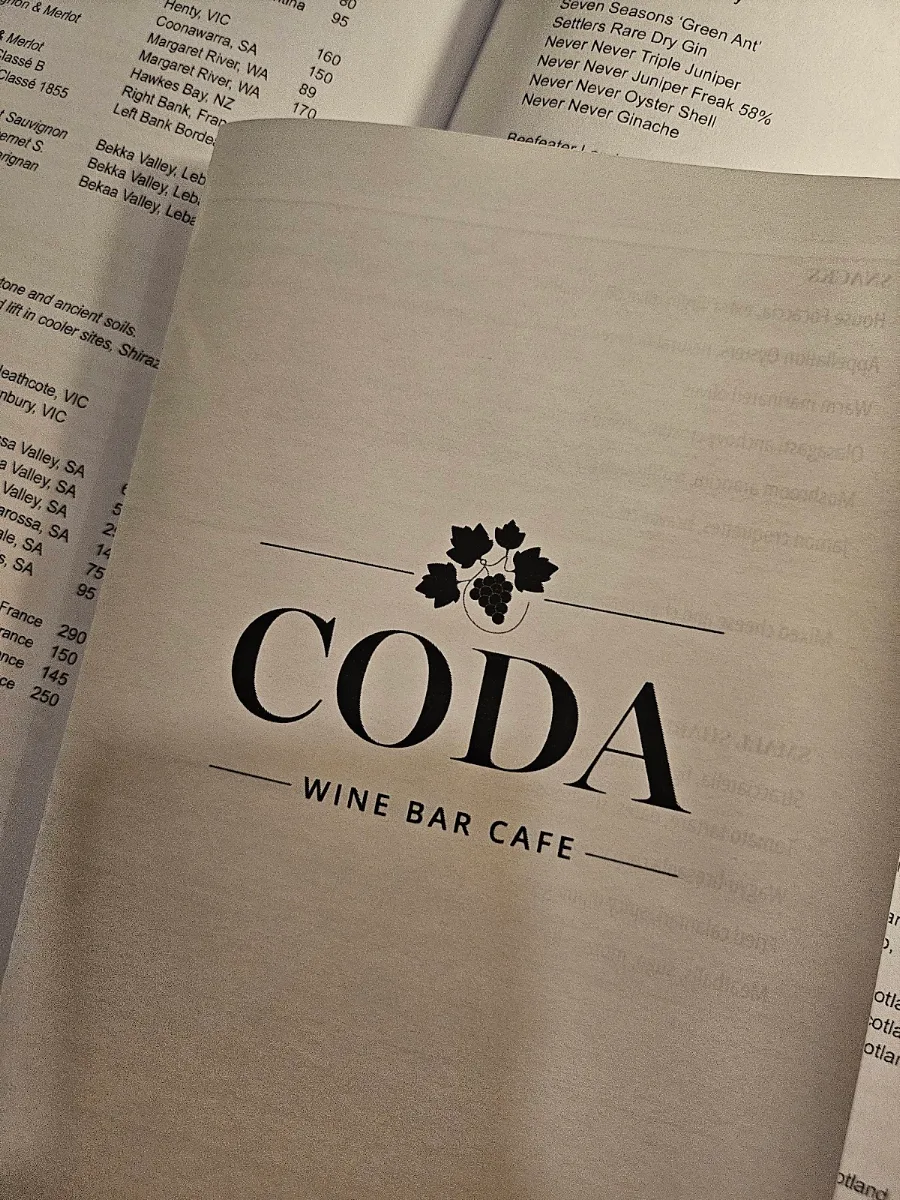 Menu, CODA