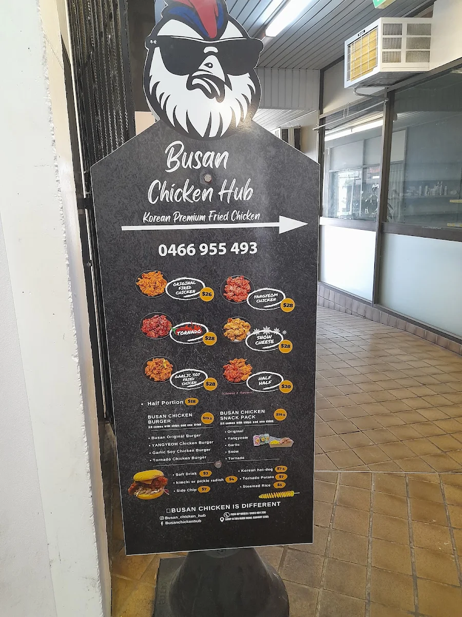 Menu, Busan Chicken Hub