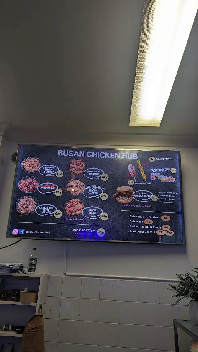 Menu, Busan Chicken Hub