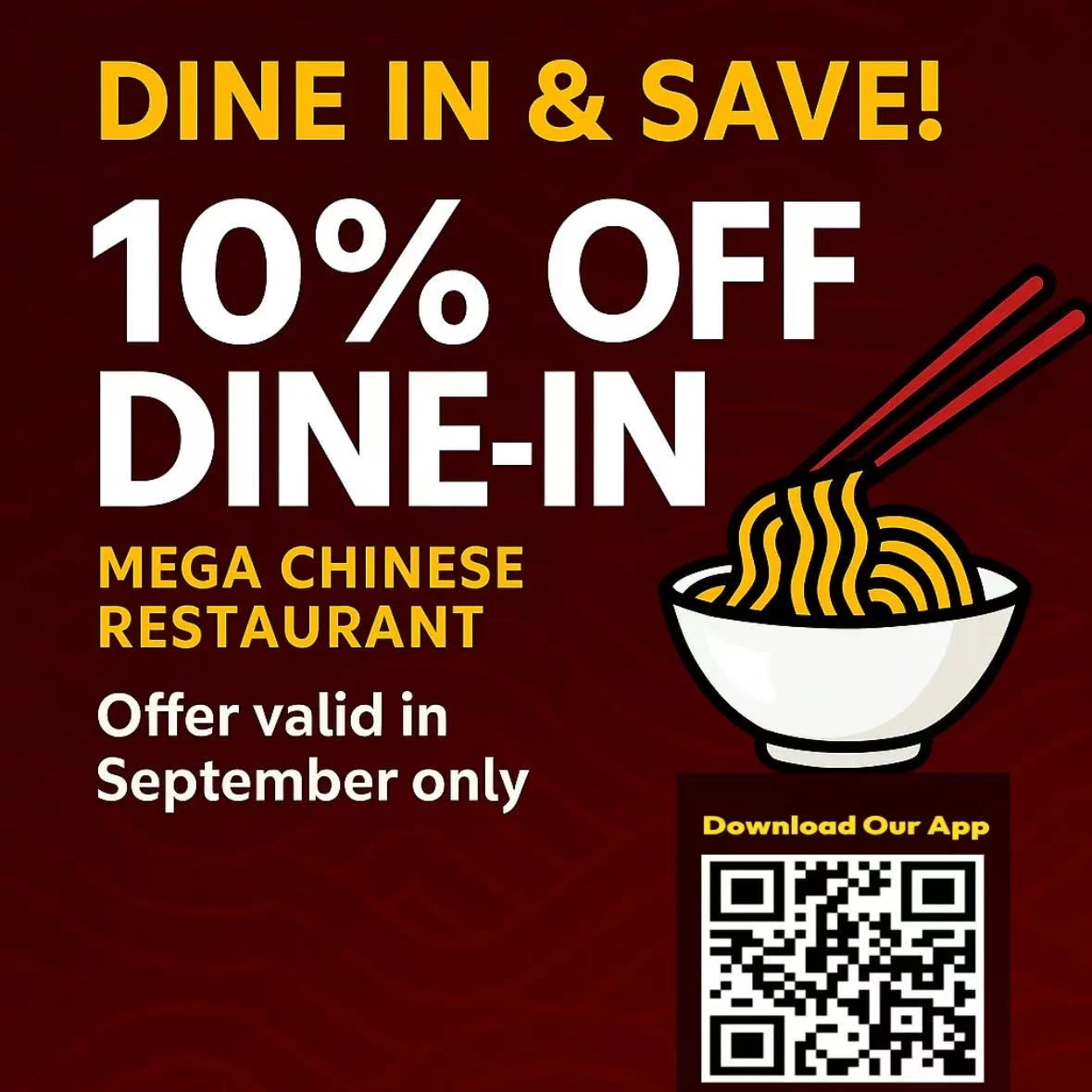 Menu, Mega Chinese Restaurant