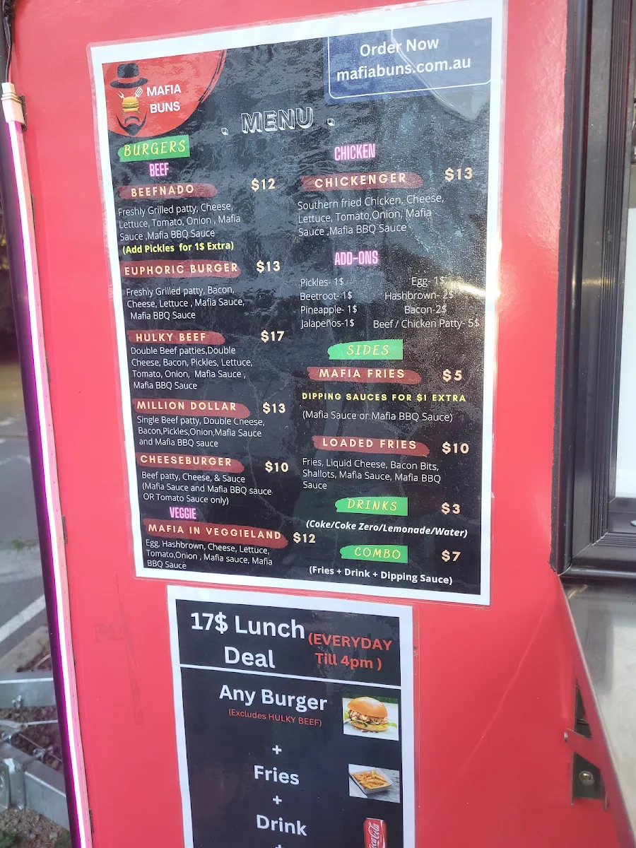 Menu, MAFIA BUNS