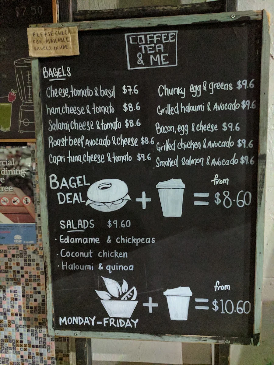 Menu, Coffee Tea & Me