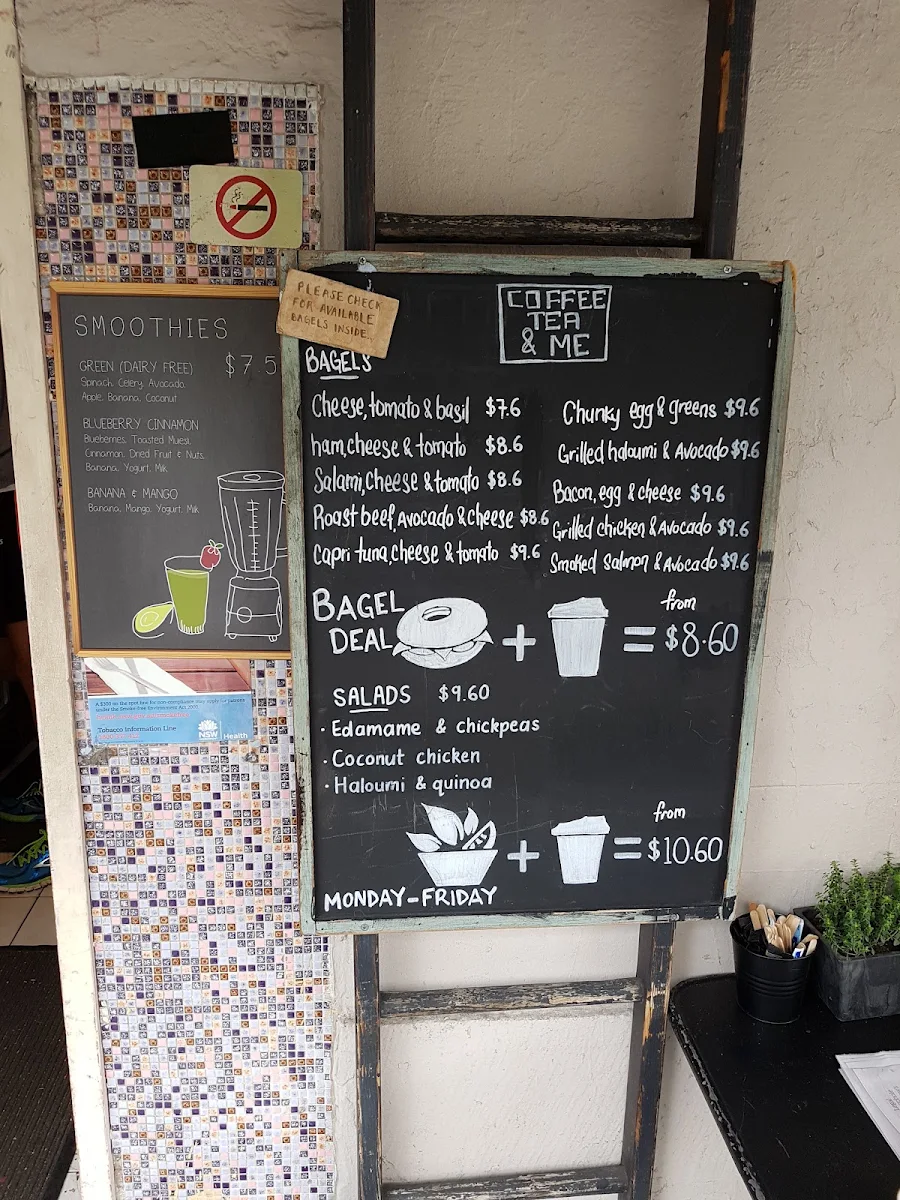 Menu, Coffee Tea & Me