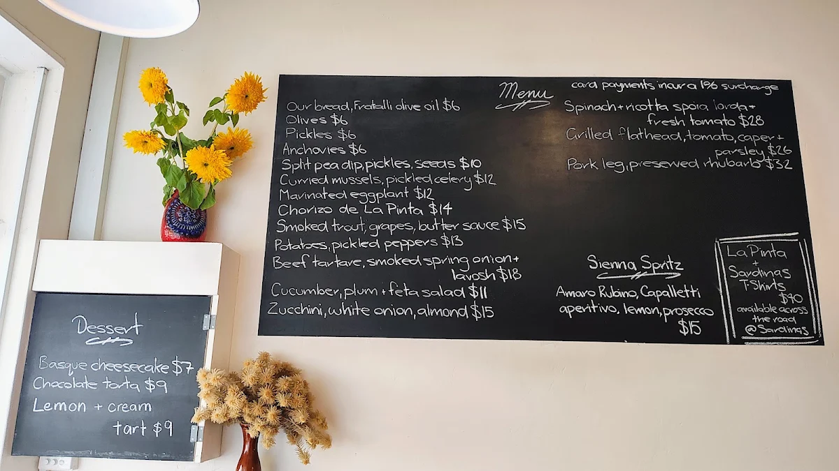 Menu, La Pinta