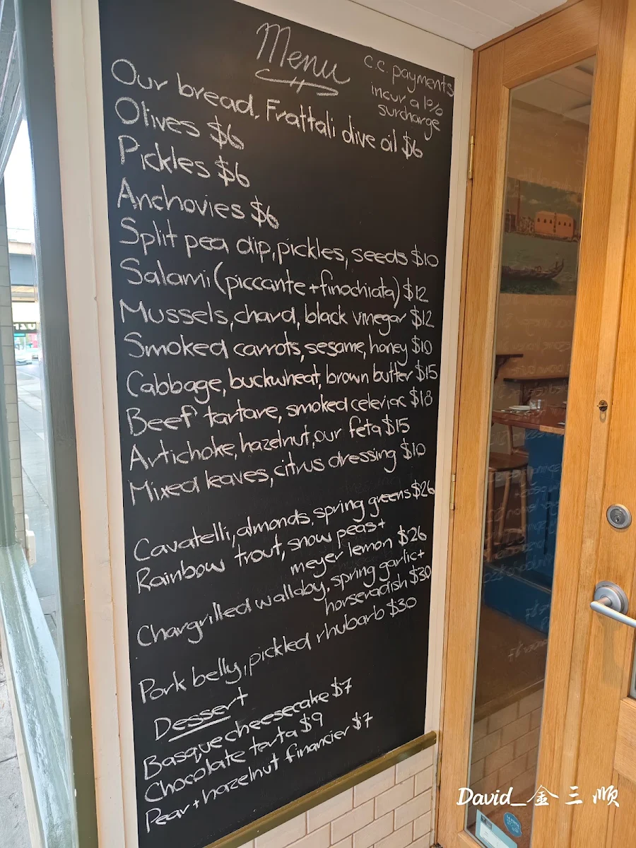 Menu, La Pinta