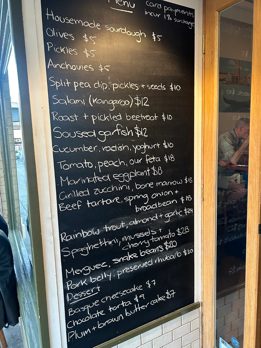 Menu, La Pinta