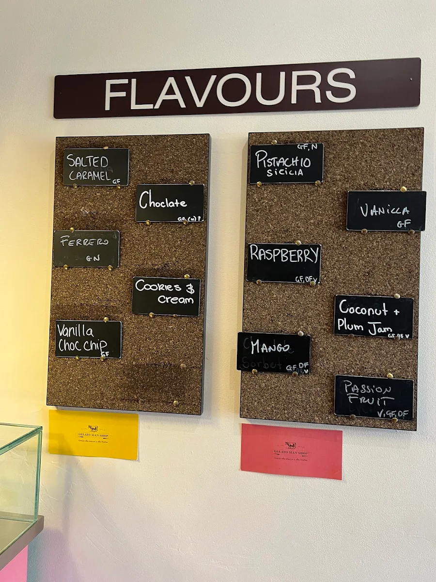 Menu, Gelato Man