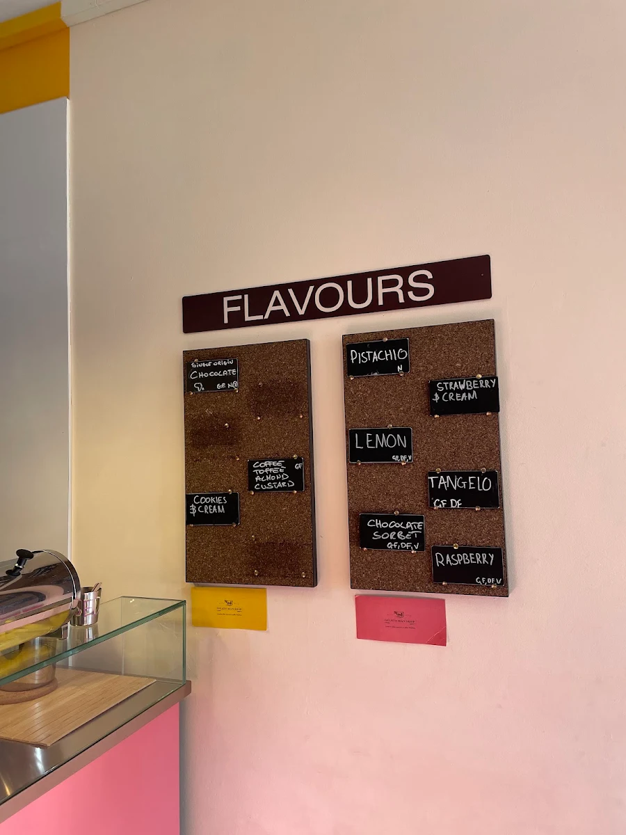 Menu, Gelato Man