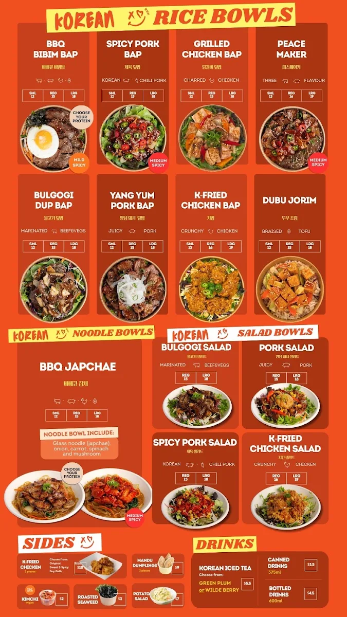Menu, Bapboi Express(Macarthur central)