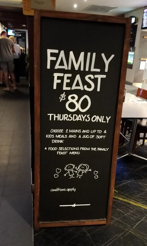 Menu, Bellbowrie Tavern