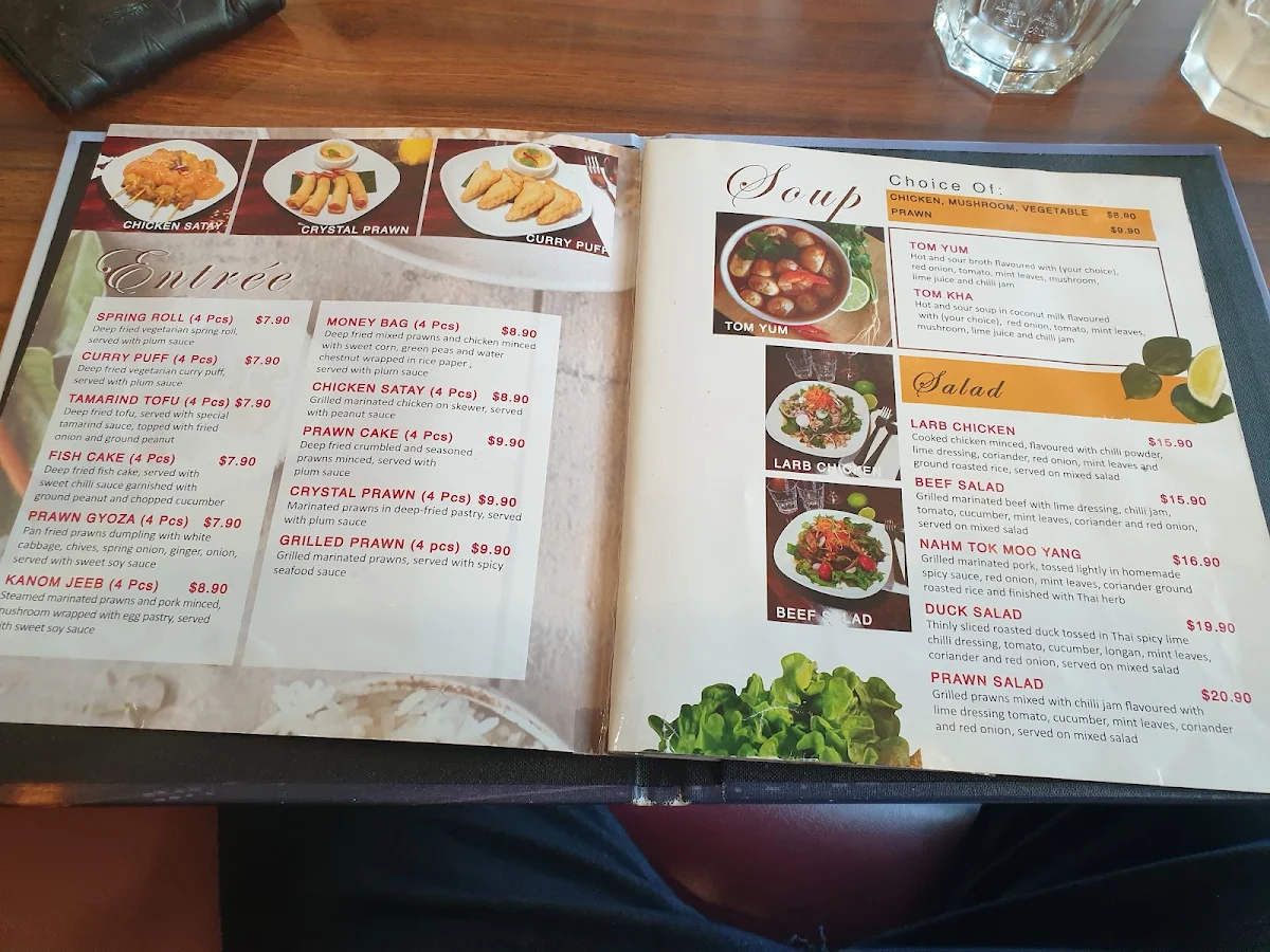 Menu, Bangkok Soul Thai Restaurant
