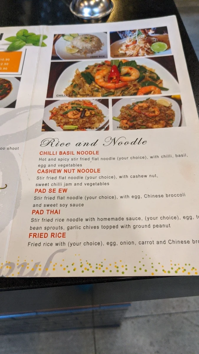 Menu, Bangkok Soul Thai Restaurant