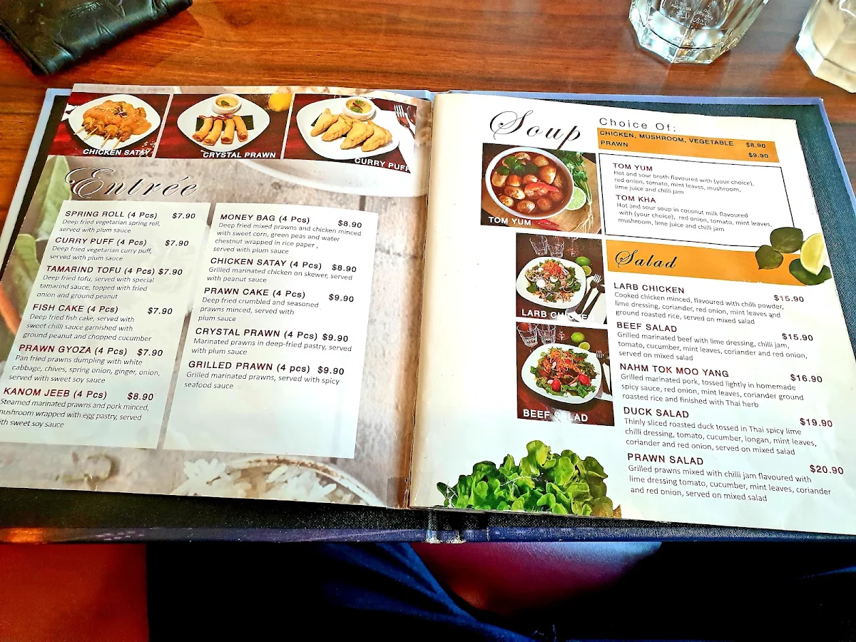 Menu, Bangkok Soul Thai Restaurant