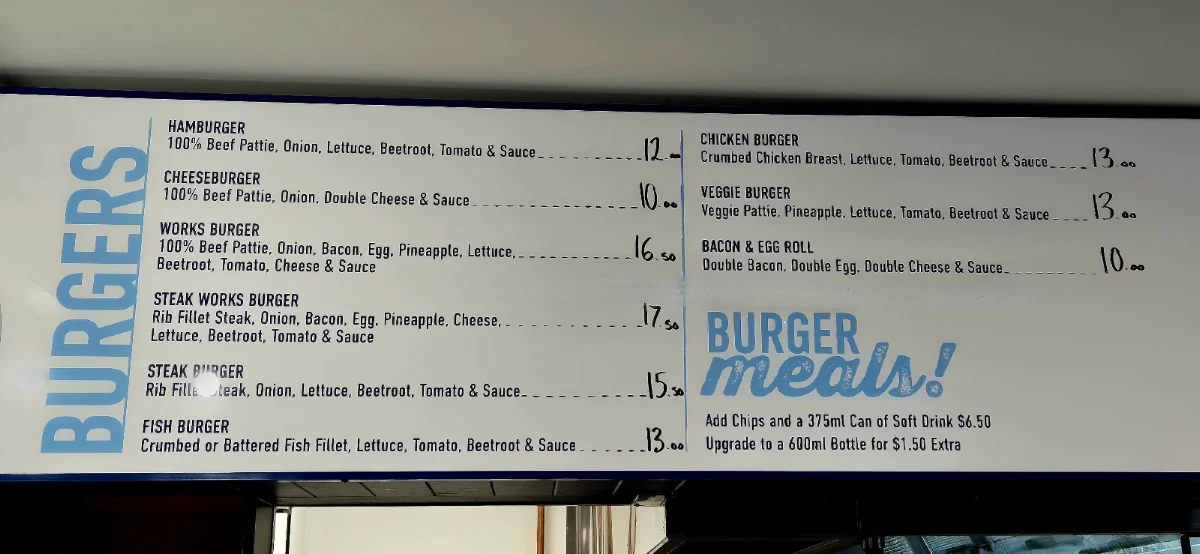 Menu, Palm Beach Seafoods (Established 2023)