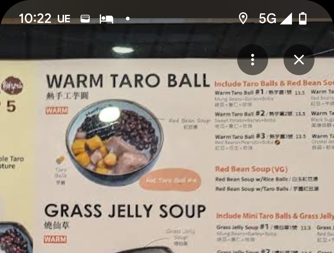 Menu, Meet Fresh