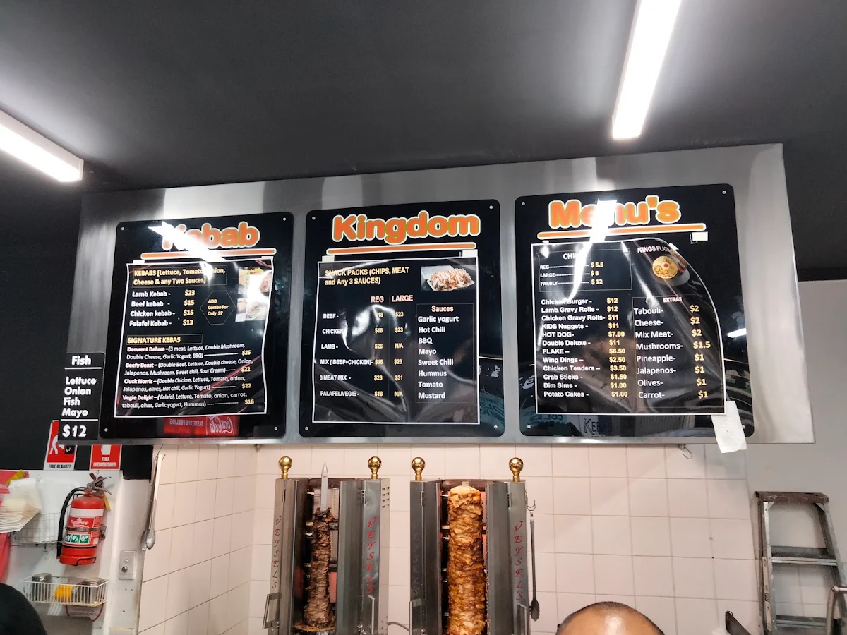 Menu, Kebab Kingdom