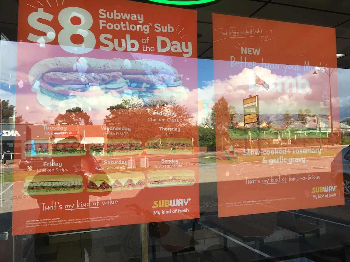 Menu, Subway