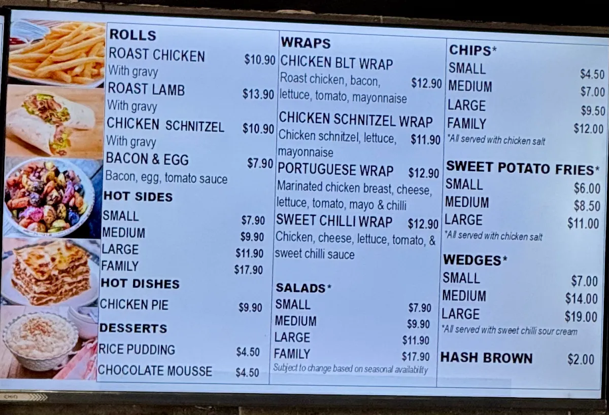Menu, Get Stuffed