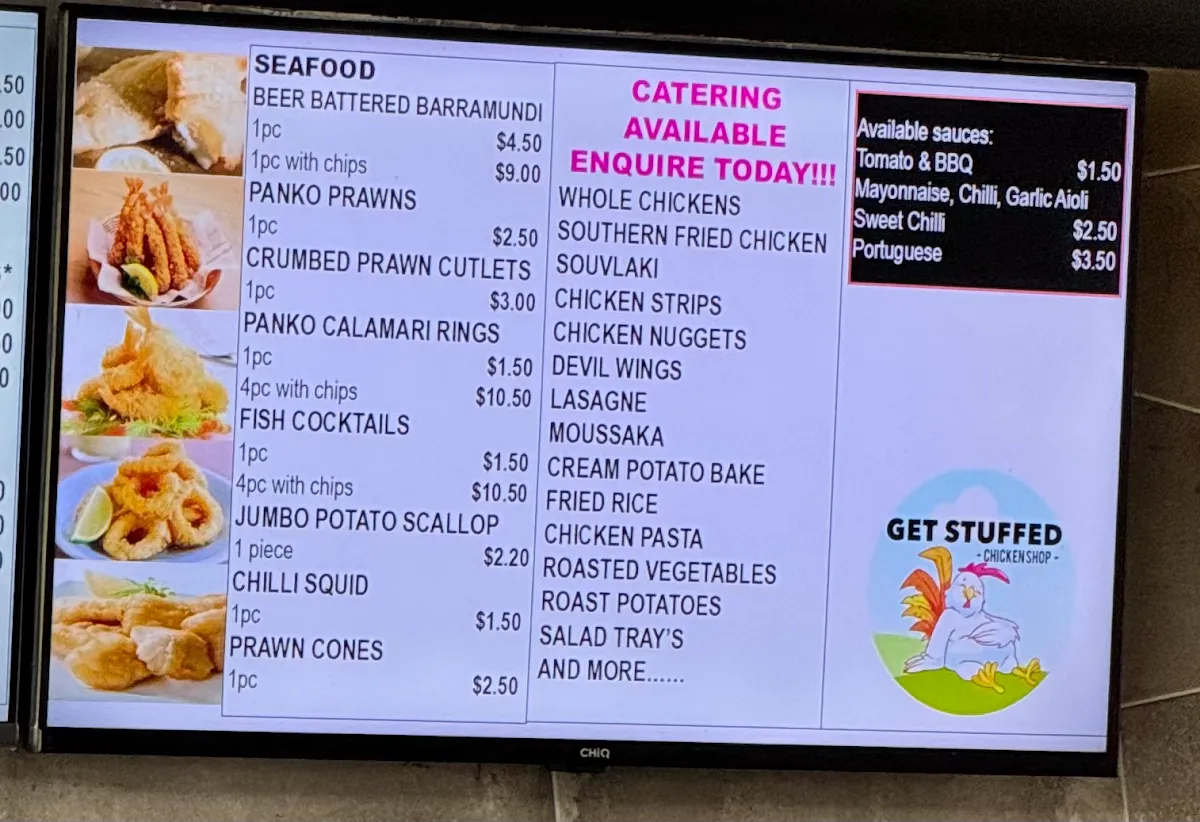 Menu, Get Stuffed
