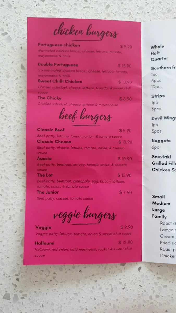 Menu, Get Stuffed