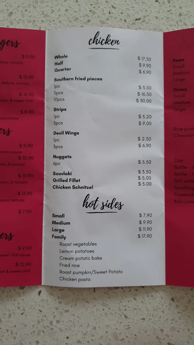 Menu, Get Stuffed