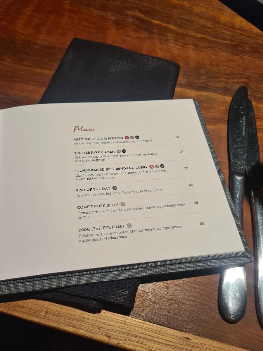 Menu, Warrior Restaurant & Bar