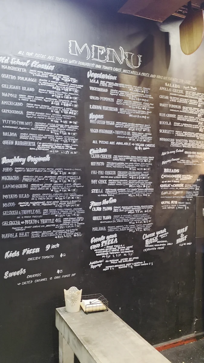 Menu, Doughboy Pizza North Bondi