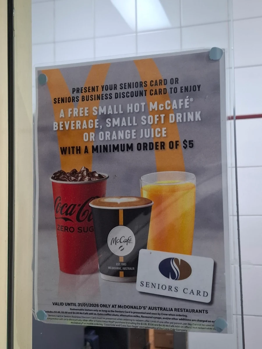 Menu, McDonald's Bass Hill