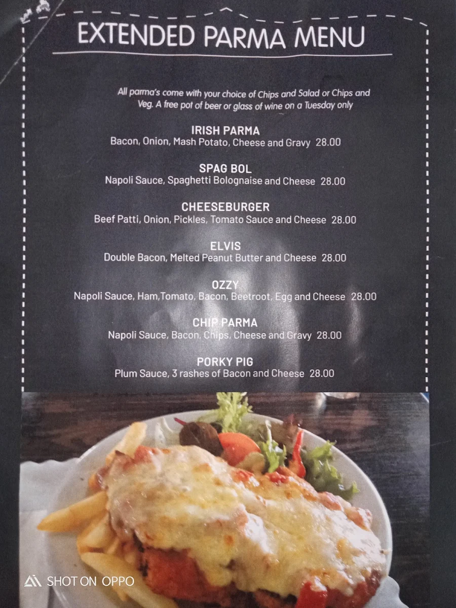 Menu, Railway Hotel Boort
