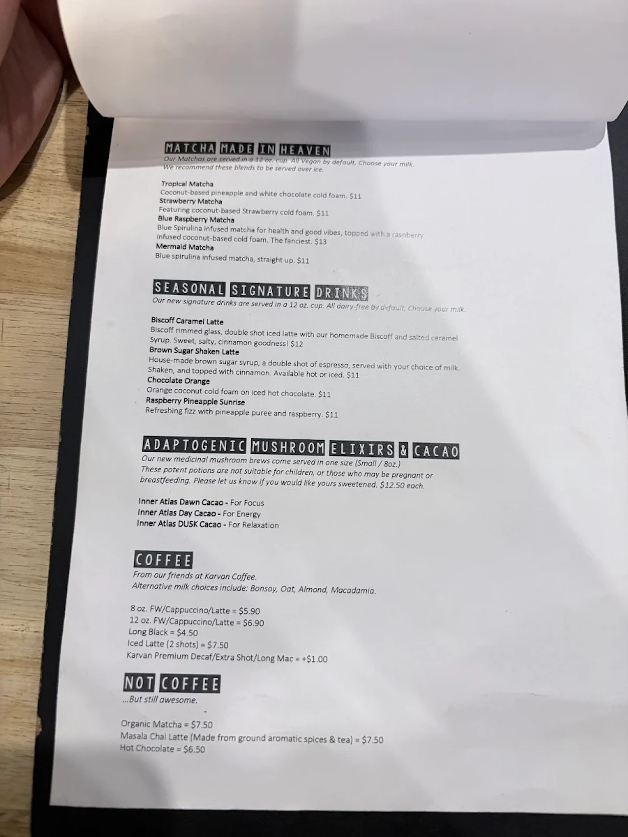 Menu, Flora & Fauna