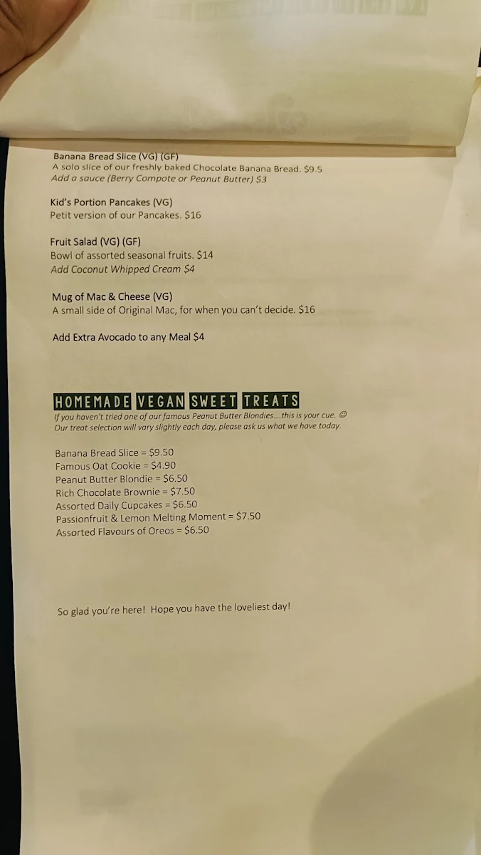 Menu, Flora & Fauna