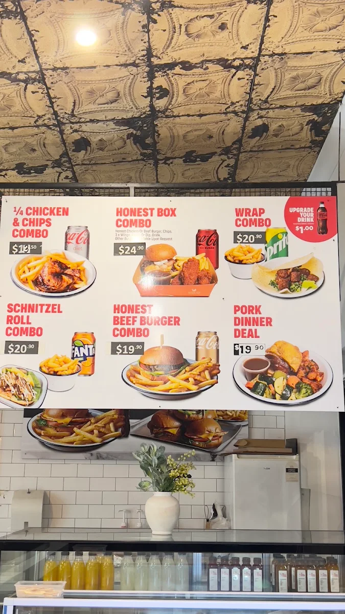Menu, The Honest Chicken Newport