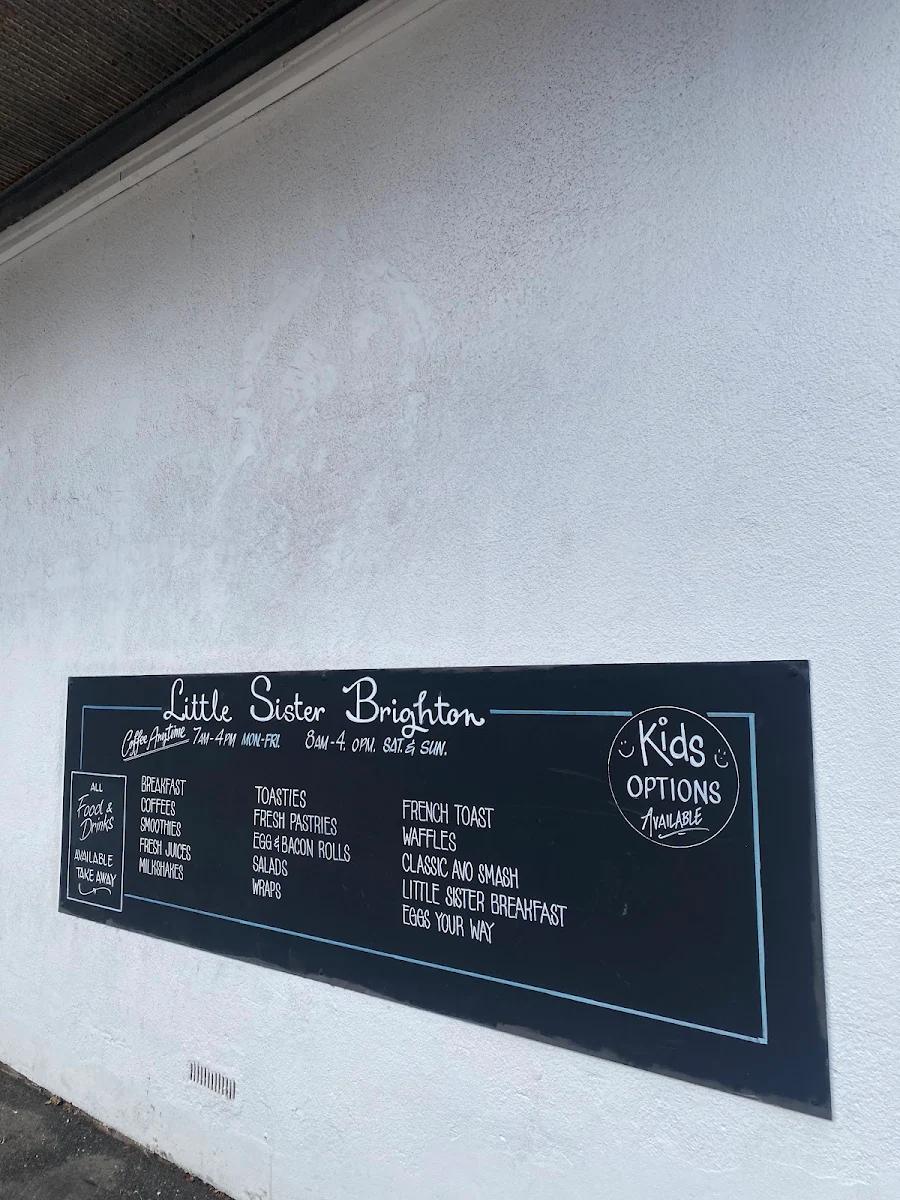 Menu, Little Sister Brighton