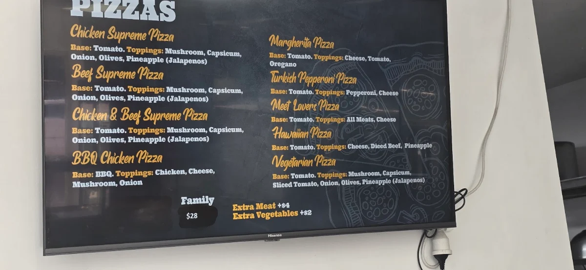 Menu, ISPA CYPRUS URBAN TASTE