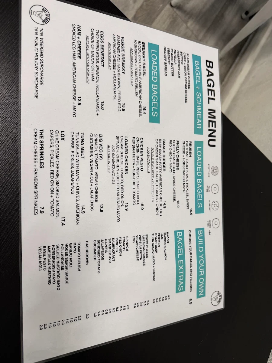 Menu, Out of Order