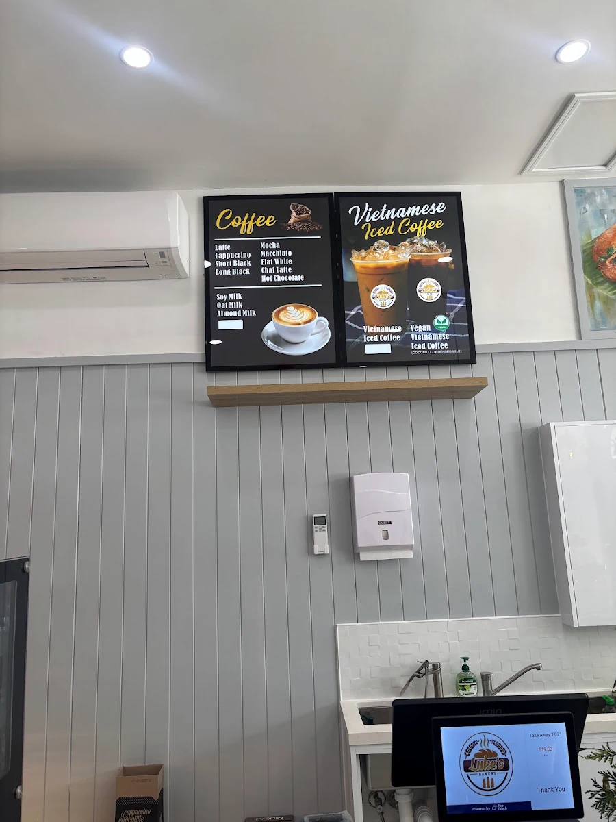 Menu, Luke’s Bakery