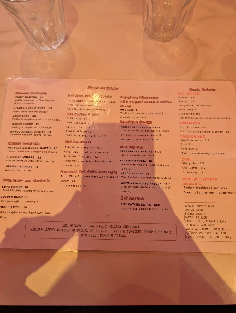 Menu, Feekah Cafe | Moonee Ponds