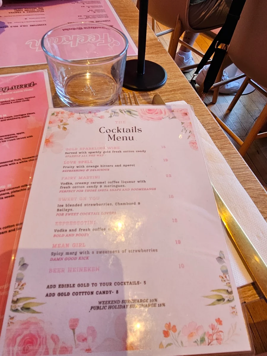 Menu, Feekah Cafe | Moonee Ponds