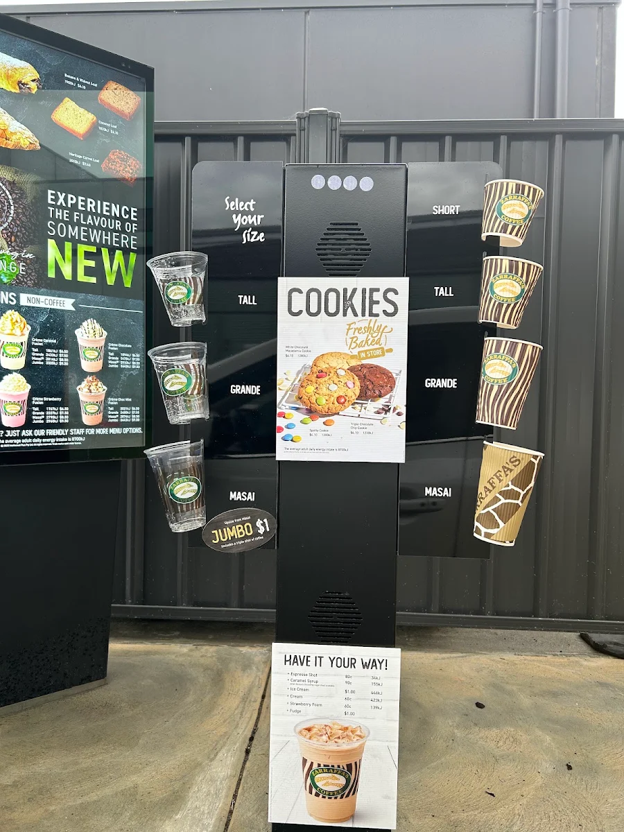 Menu, Zarraffa’s Coffee Pakenham South