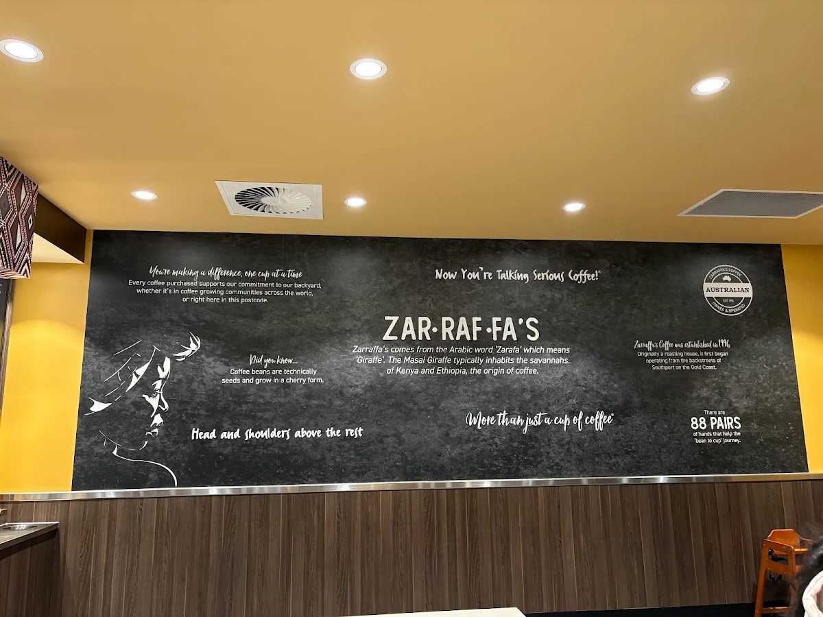 Menu, Zarraffa’s Coffee Pakenham South