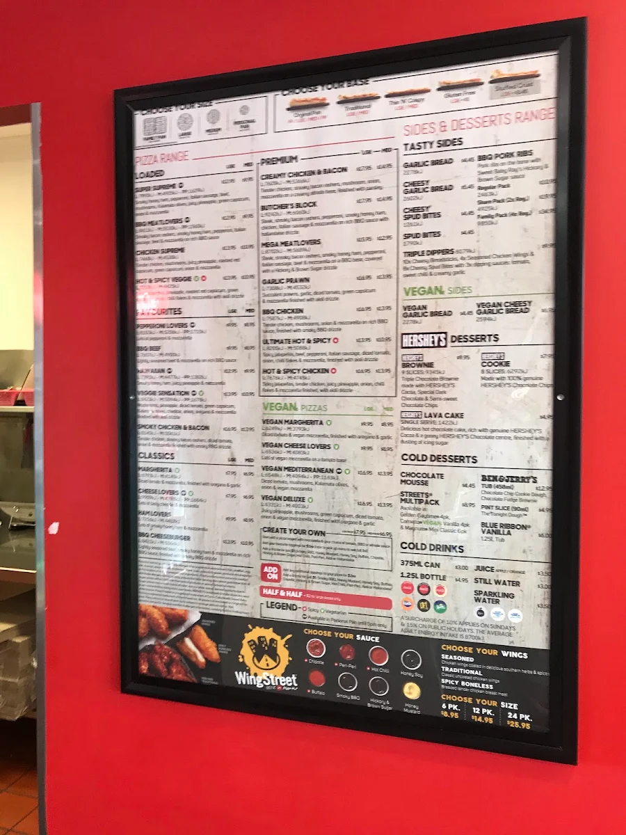 Menu, Pizza Hut Forest Lake