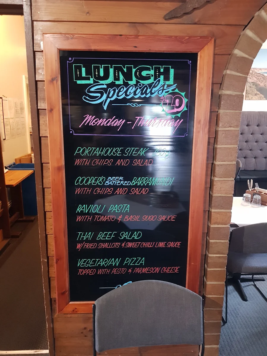 Menu, Old Bush Inn
