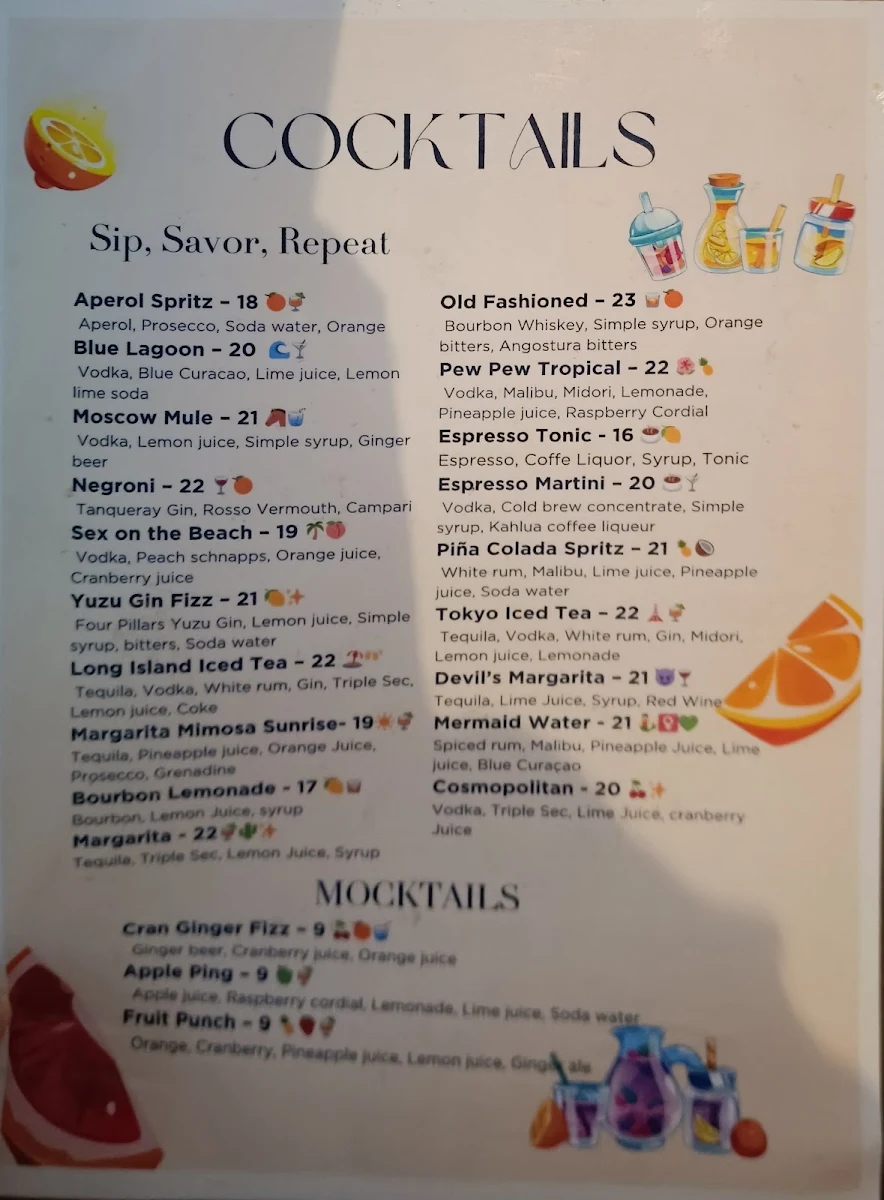 Menu, Bar HumBug