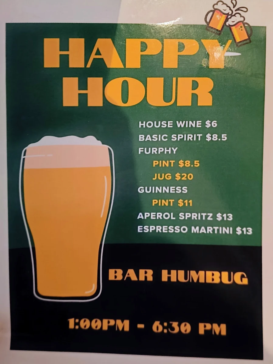 Menu, Bar HumBug